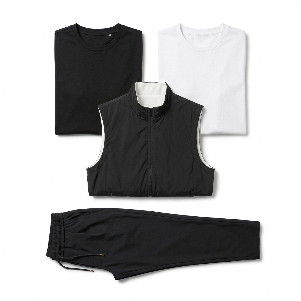 AMANI ONEST // The Signature Vest Tri-Set